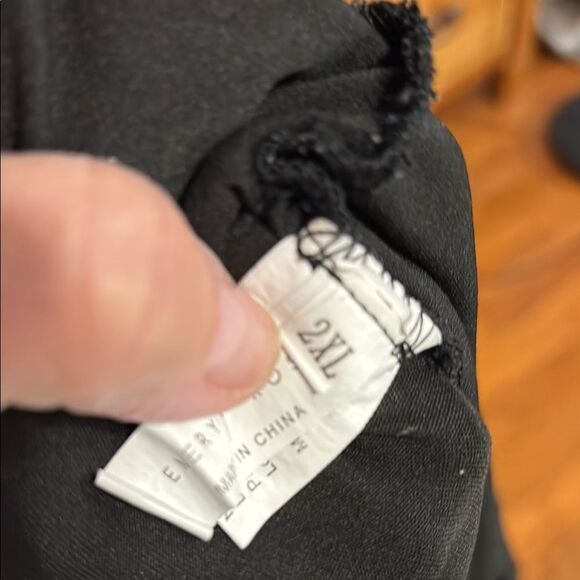 Black Wide Leg Lace Trim Pants - Picture 7 of 9